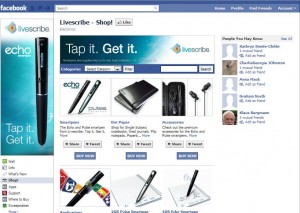 Livescribe Facebook store
