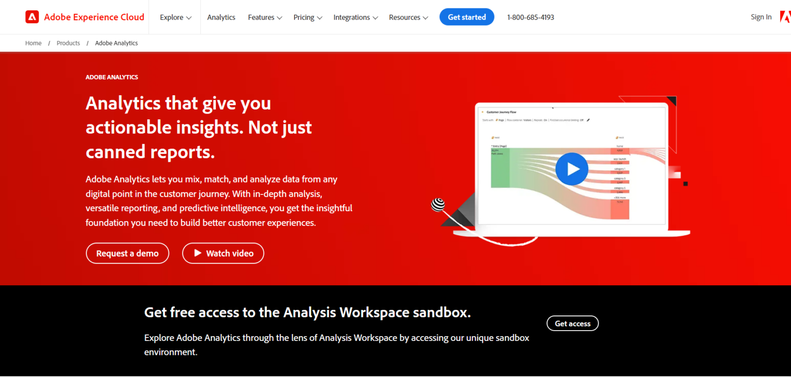 Adobe analytics homepage